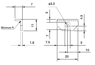 L Shape Claw for Micro Mini Cylinder