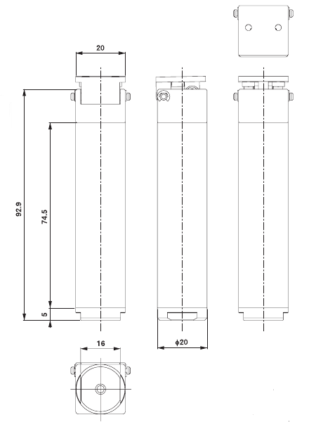 Combination Chuck E 90Degree for 20mm