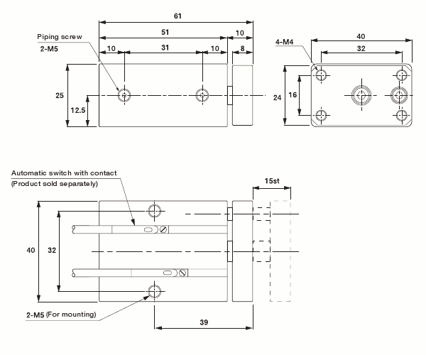 Mini Container Cylinder(Single Action_