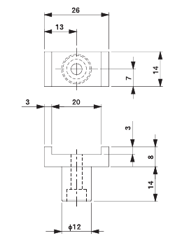 Rotation Bracket 20mm