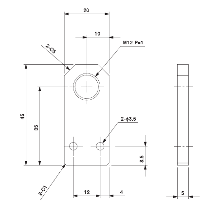 Suction Link Bracket M12