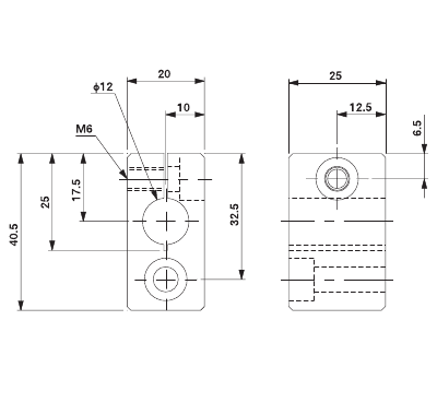 Access Bracket M6 12mm
