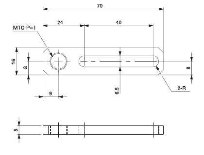 Slide 40T5 Bracket W M10
