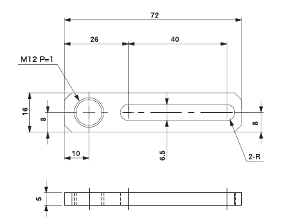 Slide 70T5 Bracket W M12