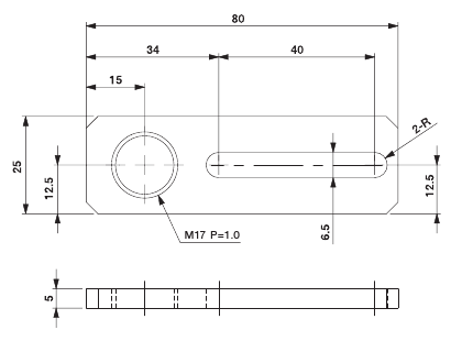 Slide 40T5 Bracket W M17