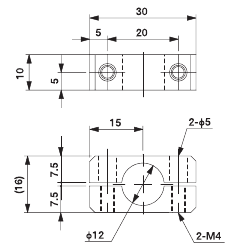 Slide Bracket for 12mm