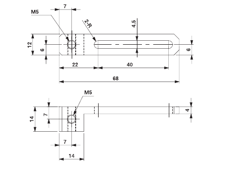 Slide 40M5 Bracket for 12mm