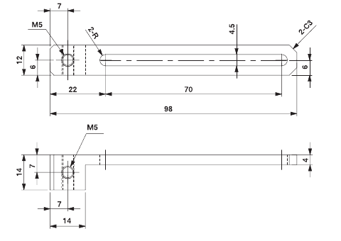 Slide 70M5 Bracket for 12