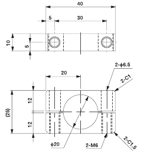 Slide Bracket for 20mm