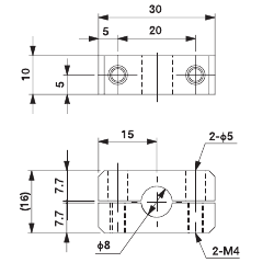 Slide Bracket for 8mm