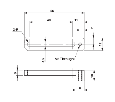 Slide 40T5 Bracket M3
