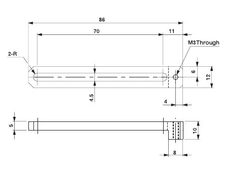 Slide 70T5 Bracket M3