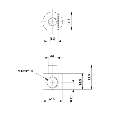 Rotation Bracket M10A for 8mm