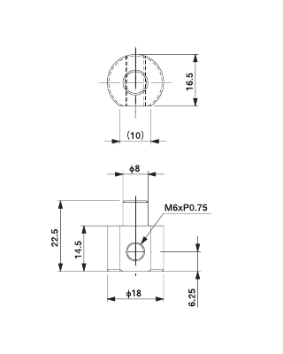 Rotation Bracket M6A for 8mm