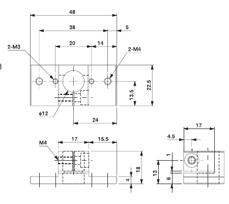 MCD Bracket T for 12mm