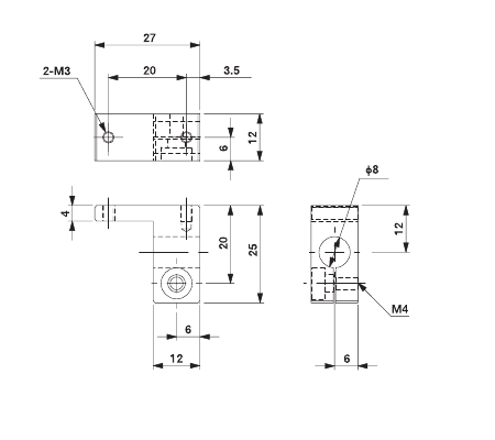 MCD Bracket L for 8mm