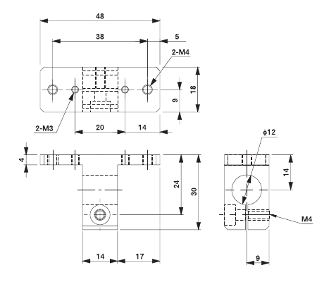UMCD Bracket TH for 12mm