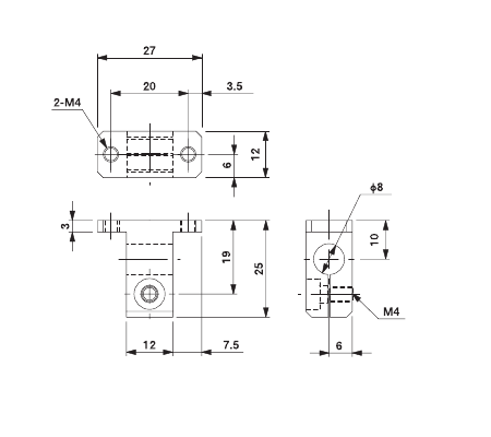 Chuck Bracket for 8mm
