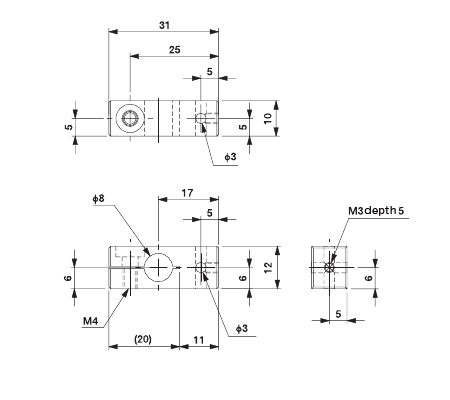 Sensor Bracket for 8mm