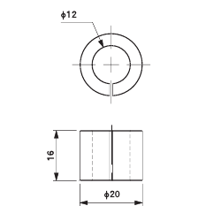Bushing for 20/12mm
