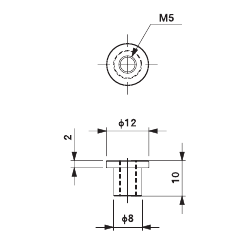 Bushing Nut M5 for 8mm