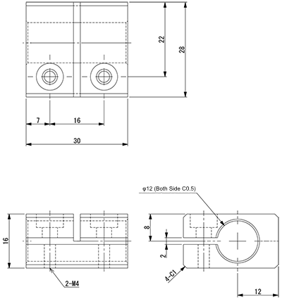 Streight Connector Î¦12