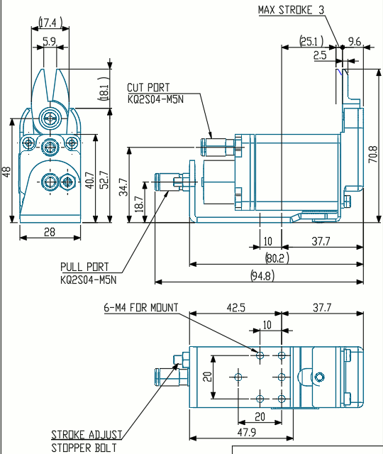 Mini Air Nipper w/ Thin Blade