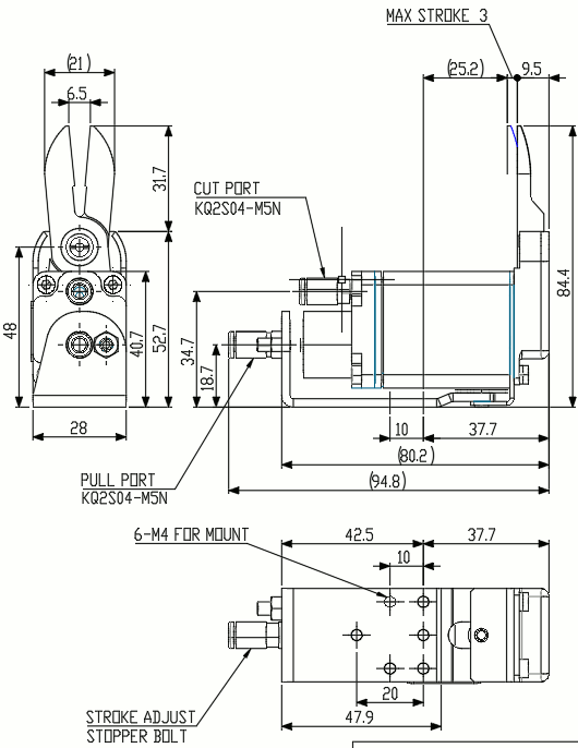 Mini Air Nipper ( Long Blade)