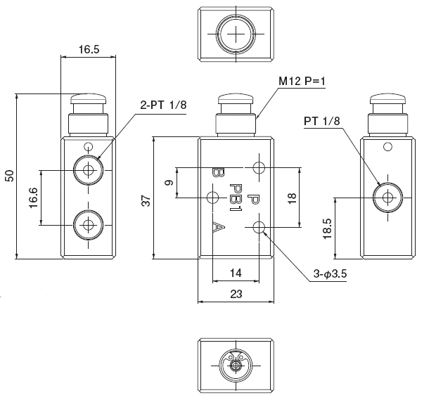 Manual Air Valve Push Slide Button