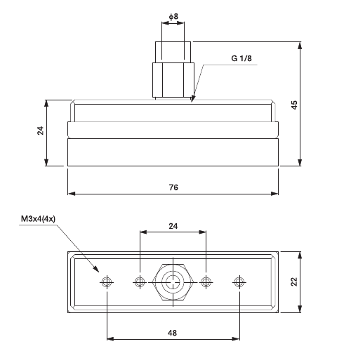 Vacuum Gripper 76*22 10mm