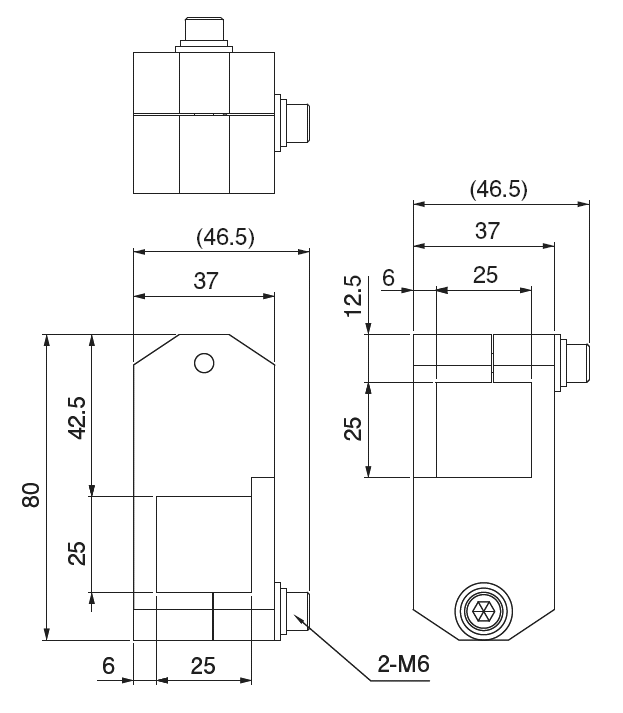 Rectanguler Cross Connector 25-25