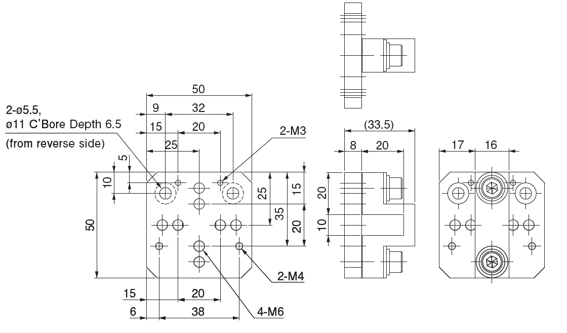 Rectangel Bracket 20 MCD