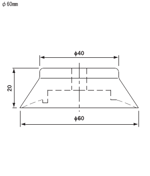 Suction Cup Î¦60 Screw-Mnt Fluorine BK