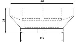 Suction Cup Î¦60 Screw-Mnt EP sponge
