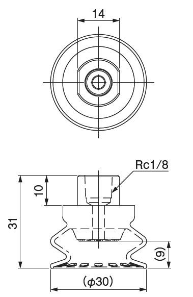 Suction Cup Î¦30 for Sheet Metal