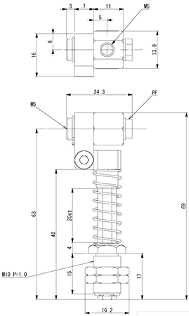 Suction Stem Non-Rotate Angle Adjust