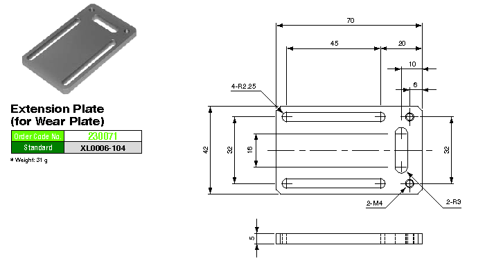 EXTENSION PLATE(FOR PAD)
