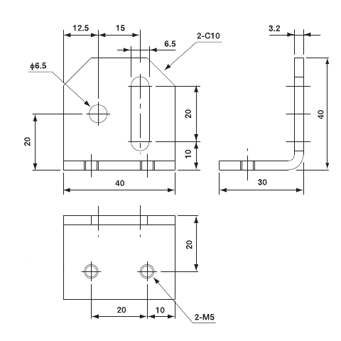 Suction Stem Angle Bracket (L-Lower)